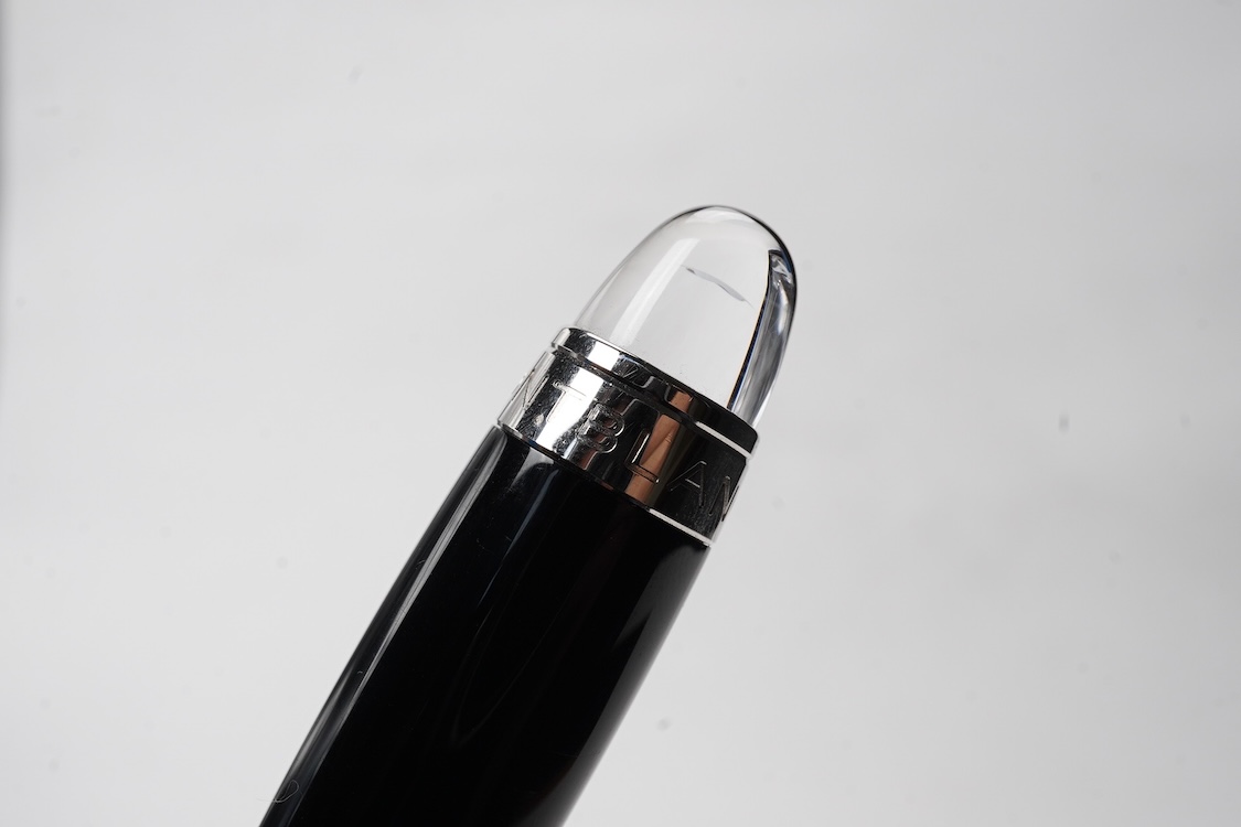 A modern Montblanc 'Starwalker' black with platinum coated trim, medium 18ct. nib